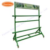 Garden Shop Outdoor Heavy Duty Metal Frame Floor Standing Artificial Turf Grass Carpet Warehouse Rack Display Stand