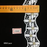 6cm Chemical Water Soluble Milk Yarn Embroidery Lace for Garment Accessories Guangdong with Cross Flower Hme843