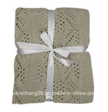 Cable Knit Polyester Baby Blanket (HR14KB028)