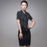 New Design Striation Elegant Strip Formal Ladies Shirt