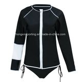 Two-Piece Women's Long Sleeve Lycra Rash Guard for Sport Wear