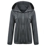 Womens Outdoor Rainwear Cycling Climbing Packable Lightweight Sporting Hooded Jackets