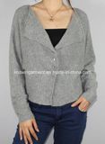 Ladies Knitted Long Sleeve Cardigan Sweatere with Button (12AW-211)