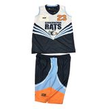 Single Layer Reversible Basketball Jersey with Custom Logo