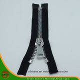 Fishbone Alloy Zipper with Silver Teeth