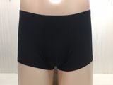 Black Boxer Briefs Plain Men Underwear with Silver Fiber