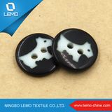 White and Black Custom Shirt Button