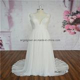 Beach Style Chiffon V-Neck Wedding Dress