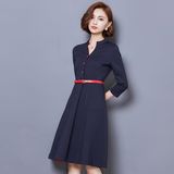 Summer Office Ladies Career Style Half Sleeve Dress