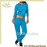 Cheap Wholesale Women Gym Suit Jogging Suit Tracksuit Set with Hood