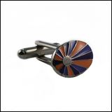 Colorful Soft Enamel Metal Silver Plated Cufflink (GZHY-XK-020)