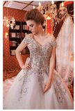 2017 Beaded Organza Bridal Wedding Dresses Wm1706