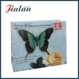 Matte Laminated Ivory Paper 3D Butterfly Shopping Gift Paper Bag