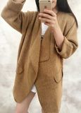 Big Yards Long Section of Blouses Irregular Coat (BTQ113)