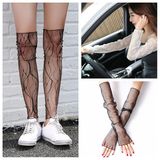 New Fashion 2018 Summer Anti Slip Sun Protection Design Thin Long Arm Sleeve Female Lace