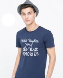 Custom New Model Men Cotton Print Slim Fit T Shirt