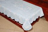 PVC Long Lace Tablecloth (JFTB-309A-Blue)