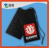 Black and Red Garment Custom Hangtags with String