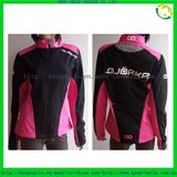 Custom Women's Windproof Cycling Coat with Screen Printing Logo