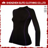 Wholesale Plain Black Rashguards Women OEM Service (ELTRGI-40)