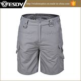 Gray Multi-Pockets Hunting Mens Breathable Quick Drying Tactical Short Pants