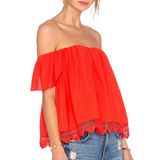 Fashion Women Leisure Casual Chiffon Lace off Shoulder Blouse