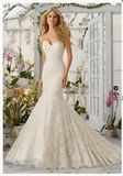 2016 Mermaid Lace Beaded Bridal Wedding Dresses Wd2820