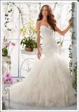 2016 Mermaid Organza Bridal Wedding Dress Wd5409