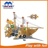 Wooden Toy Competitive Children Playground Wooden Pirate Ship Playground