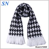 2018 Custom Jacquard Knit Scarves Skinny Checked Scarf (FS008)