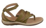 Adjustable Ankle Strap Nubuck Leather Thong Style Sandals