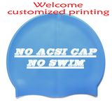 Customized Printing Logo Silicone Swimming Cap with Lowest Price