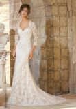 2016 Long Sleeve Lace Beach Bridal Wedding Dresses (WD5372)