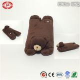 Dark Brown Cute Soft Bear Plush Stuffed Rectangle Cushion Pillow