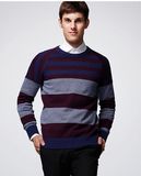 Long Sleeve Striped Pullover Man Sweater