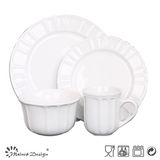 16PCS Dinnerware Set Embossed Porcelain Dinner Set