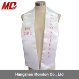 Sales White Imprinted Logo Satin Graduation Stole