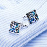 VAGULA Drop Ship Enamel Ribbon Gemelos French Shirt Cufflinks 635