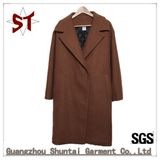 Fleece Fashion Long Style Suit Collar Brit Coat Women Outer Wear