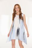 Hand Drawing Linen Women Dress