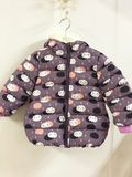 Unisex Little Cloud Print Padded Jacket with Hood