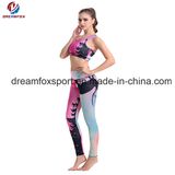 Custom Sublimated Colorful Fitness Yoga Pants Women Tight Yoga Wear