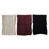 Ladies Plain Knit Chunky Infinity Scarf