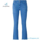 Blue Stretch Cotton Boot Cut Women Denim Jeans