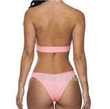 Sweet Adorable Pink Cross Girl Bandeau Hollow-out Bikini