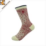 Retro Lady Cotton Fashion Pattern Custom Crew Socks (165030SK)