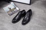 Italian Mens Leather Black Dress Shoes for Business Office