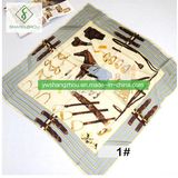 90*90cm 100% Silk Fashion Lady Square Scarf with Printed Bandana