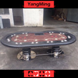 Oval Disk Feet 2 Generation Upgrade Texas Poker Table 10 Seat Poker Table with Dealer Position Ym-Tb017
