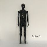 Cheap Full Body Movable Abstract Glossy Color Black Male Mannequin